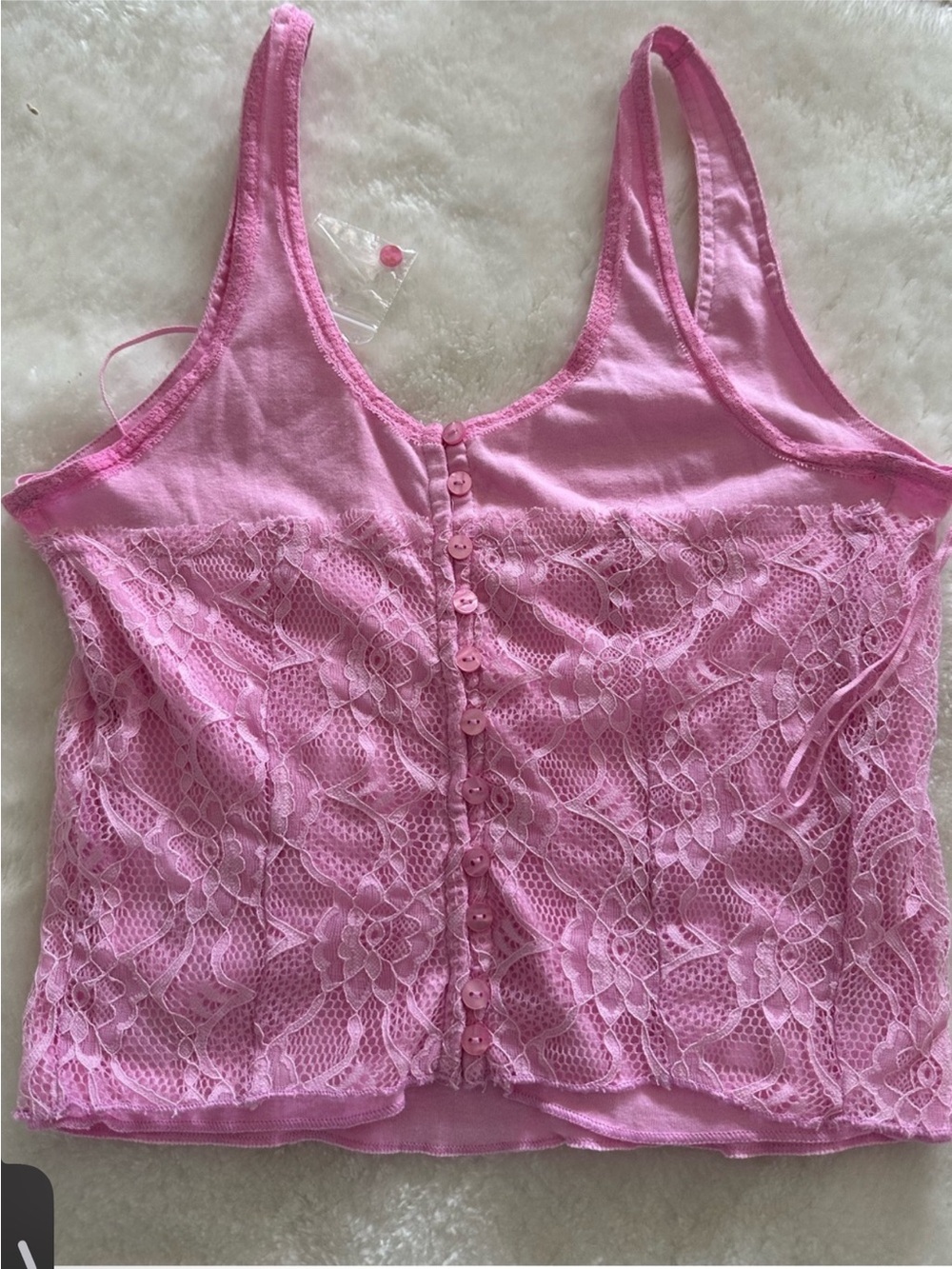 Free People Cosette Corset Reversible Lace
Overlay Cropped Tank